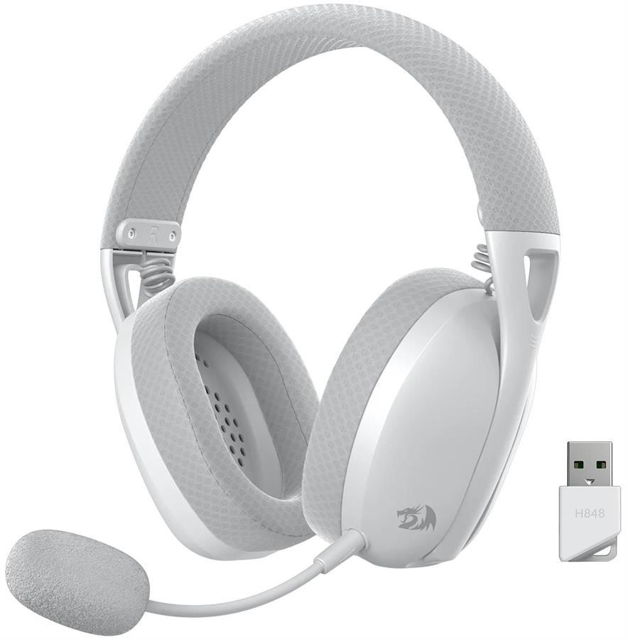 Auricular Inalámbrico Redragon IRE Pro - Blanco/Gris