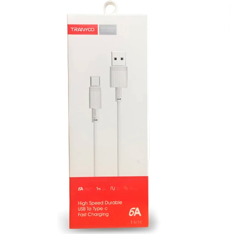 Cable USB Tipo C 1m 6A - Tranyoo