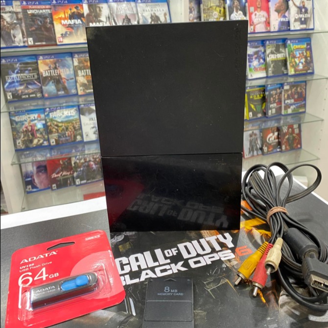 Consola PS2 Slim - 1 Joystick - Memory Card - Pendrive - 4 Juegos