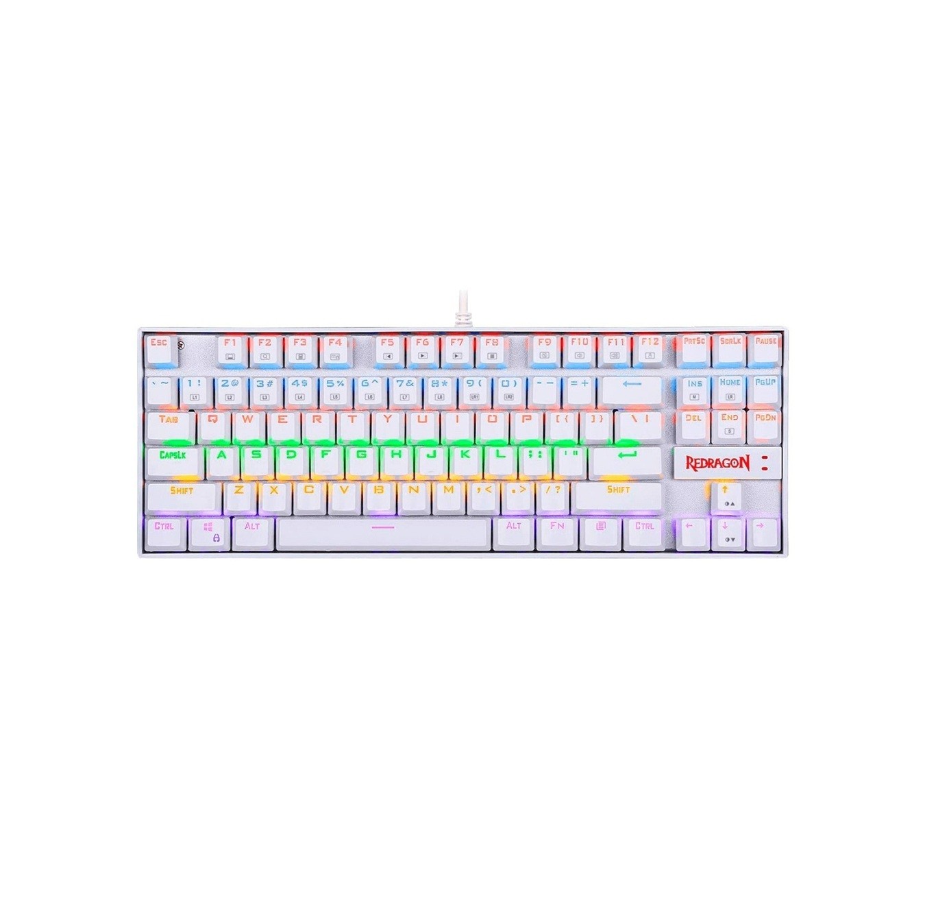 Teclado Mecánico Redragon Kumara RW - Blanco - SW RED
