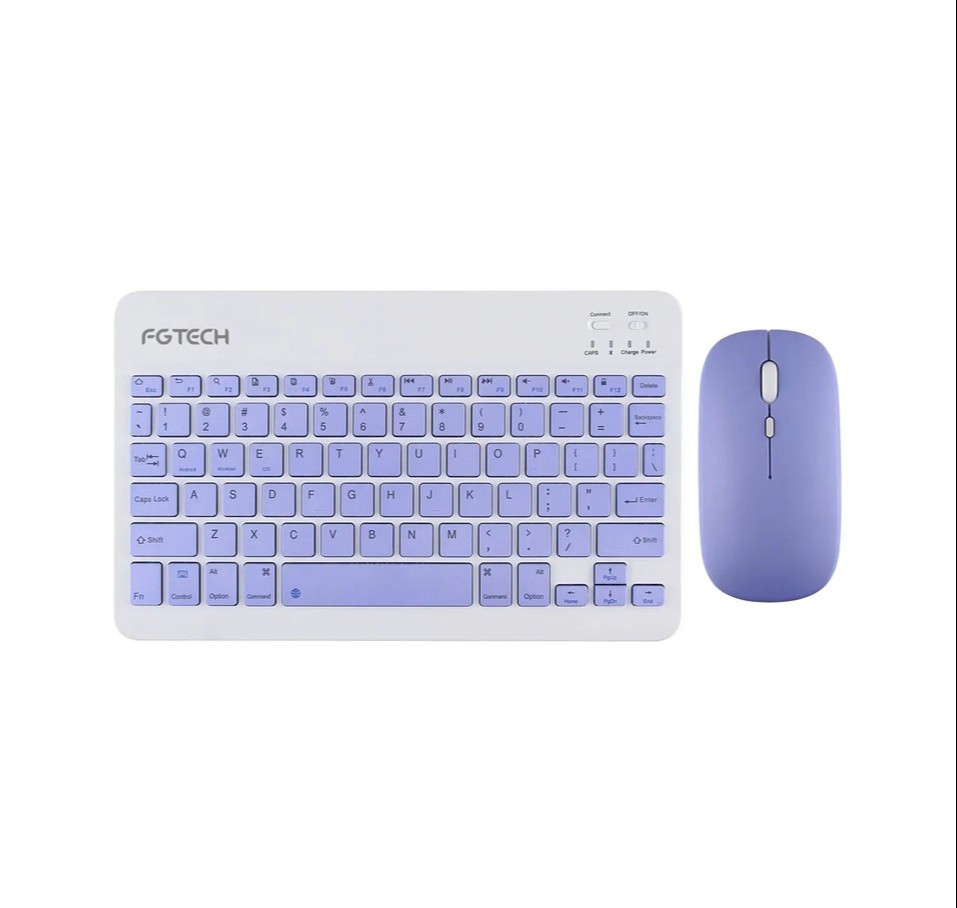 Kit FG TECH Teclado + Mouse Inalámbrico - Morado