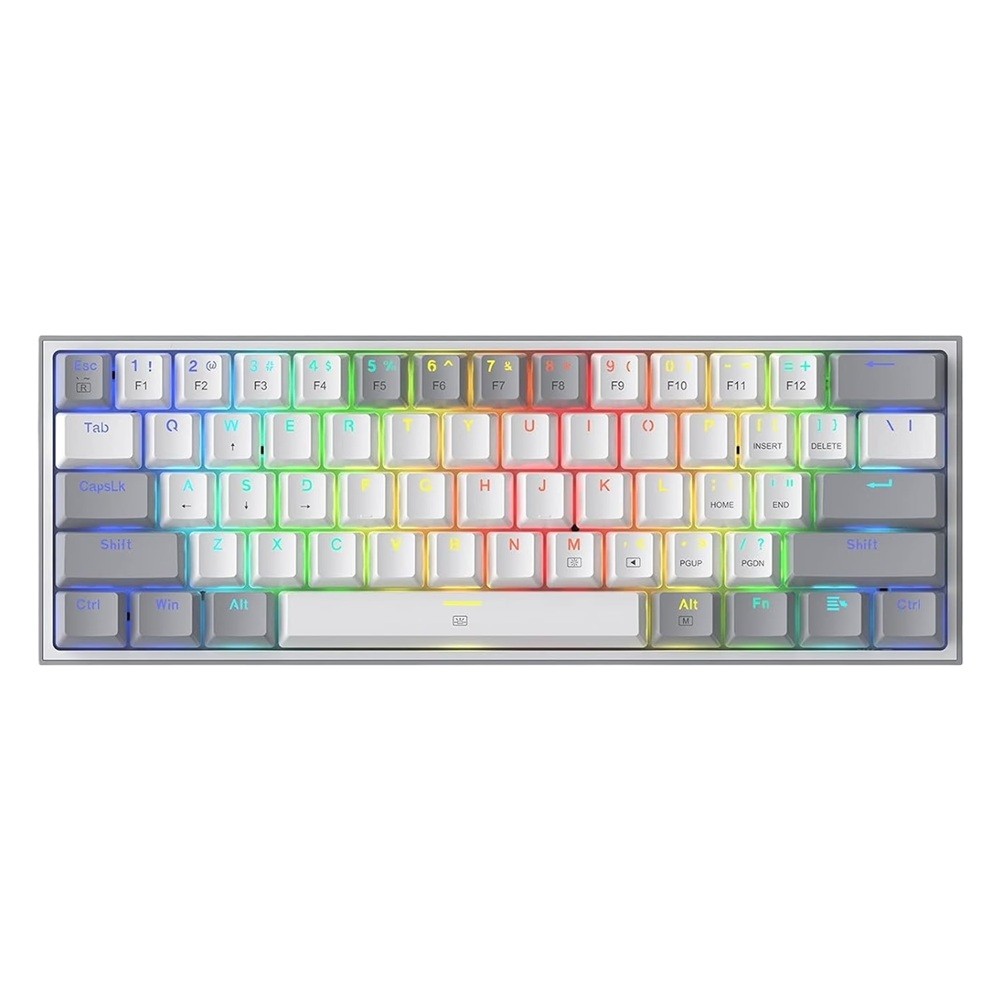 Teclado Inalámbrico Mecánico Redragon Fizz Pro RGB - Blanco/Gris - SW RED