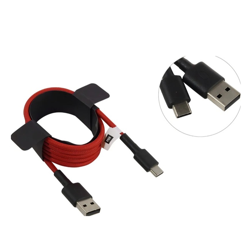 Cable USB Tipo C 1m Mallado Rojo - Xiaomi Original