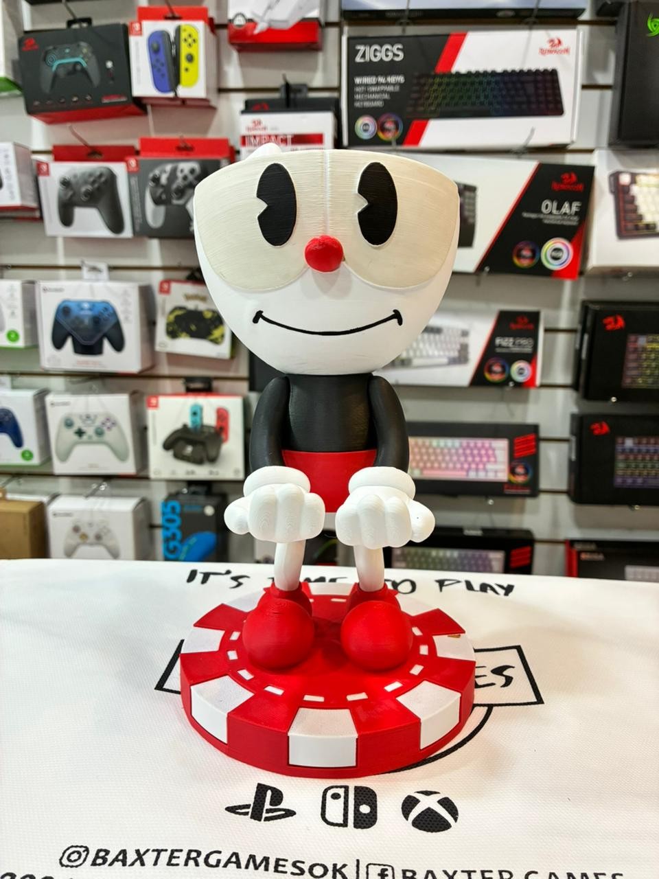 Soporte 3D para Joystick - Cuphead 25cm