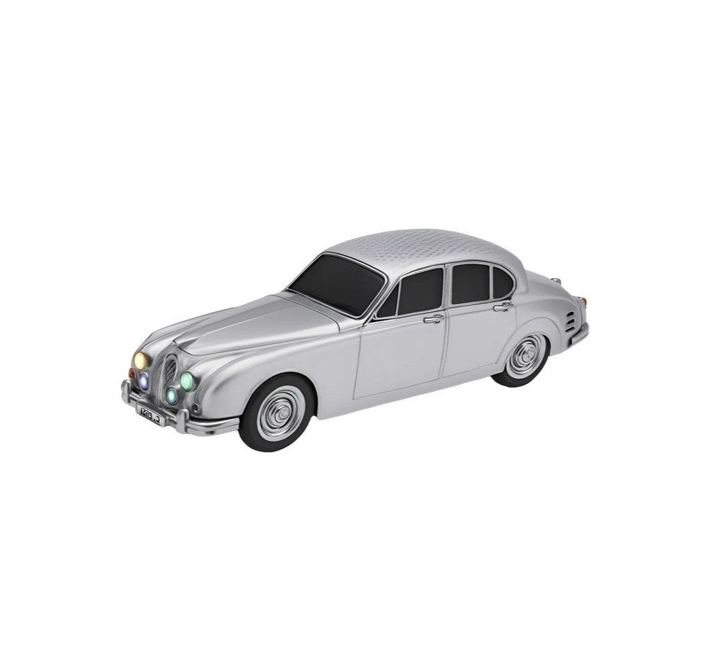 Parlante Auto Vintage Bluetooth OM-596 - Plateado