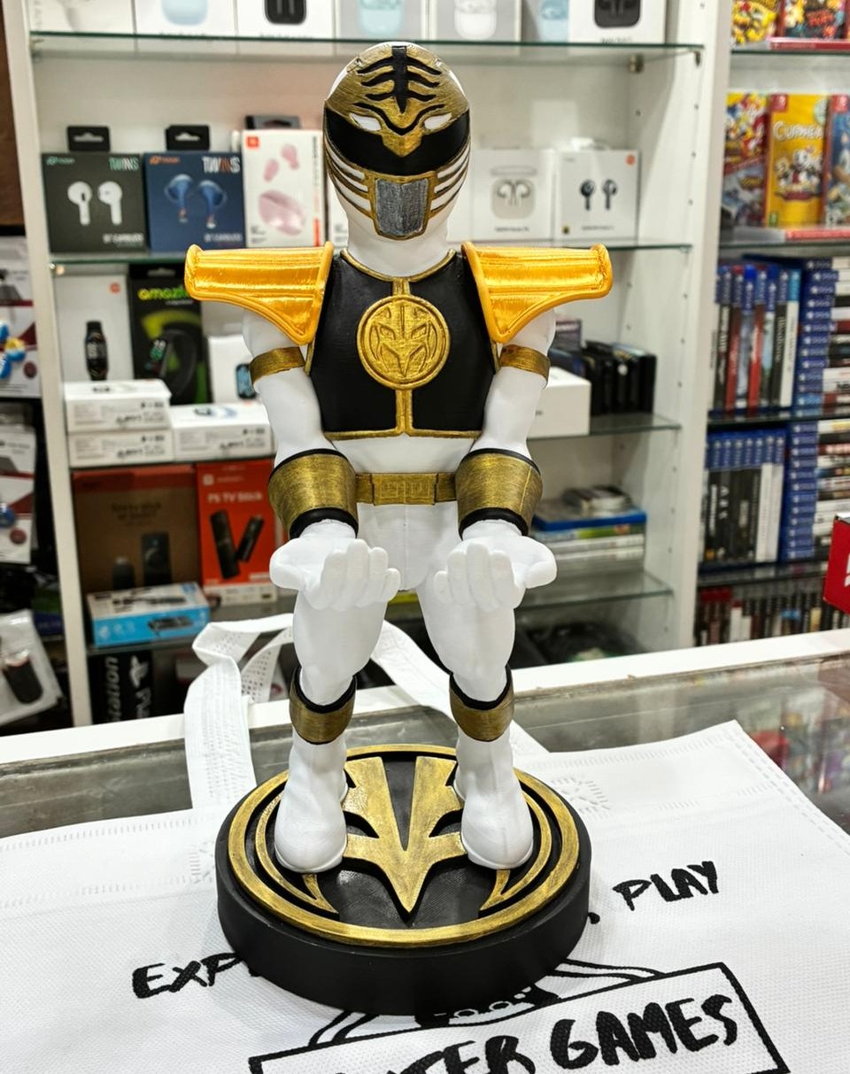 Soporte 3D para Joystick - Power Ranger Blanco 25cm