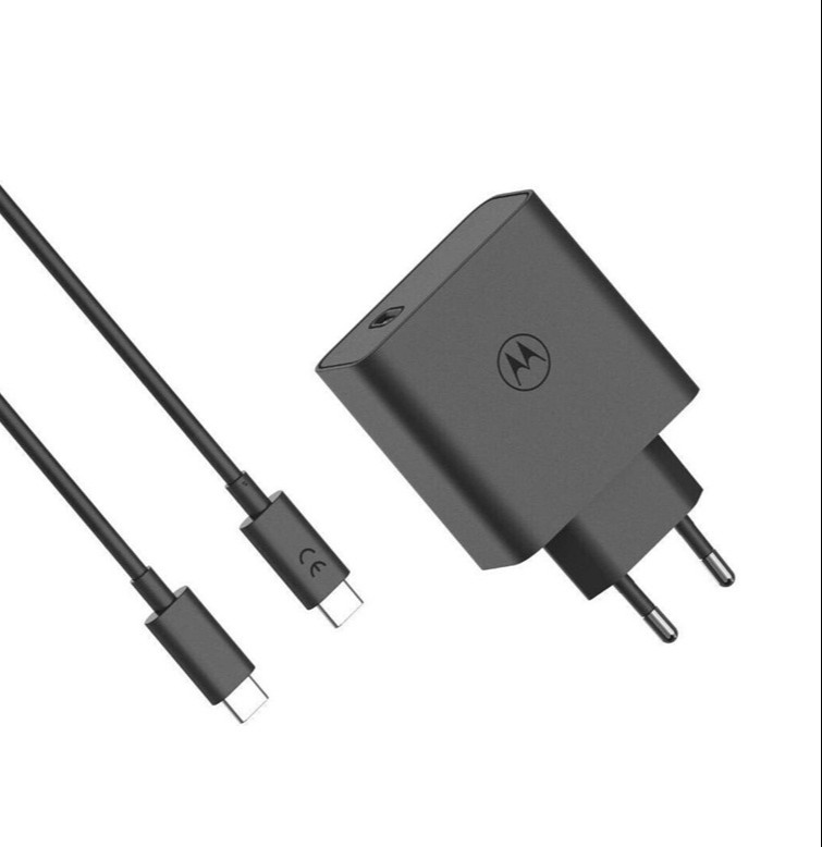 Cargador Cabezal Tipo C 125w + Cable Tipo C - Motorola Replica