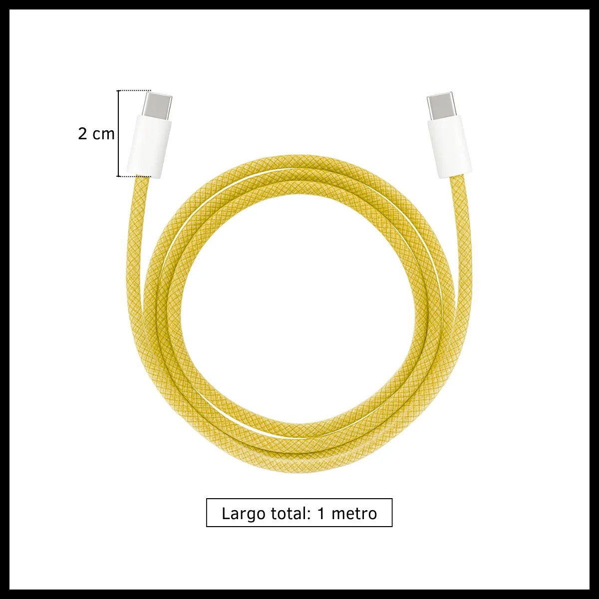 Cable USB Tipo C a Tipo C 1m Mallado SX-120