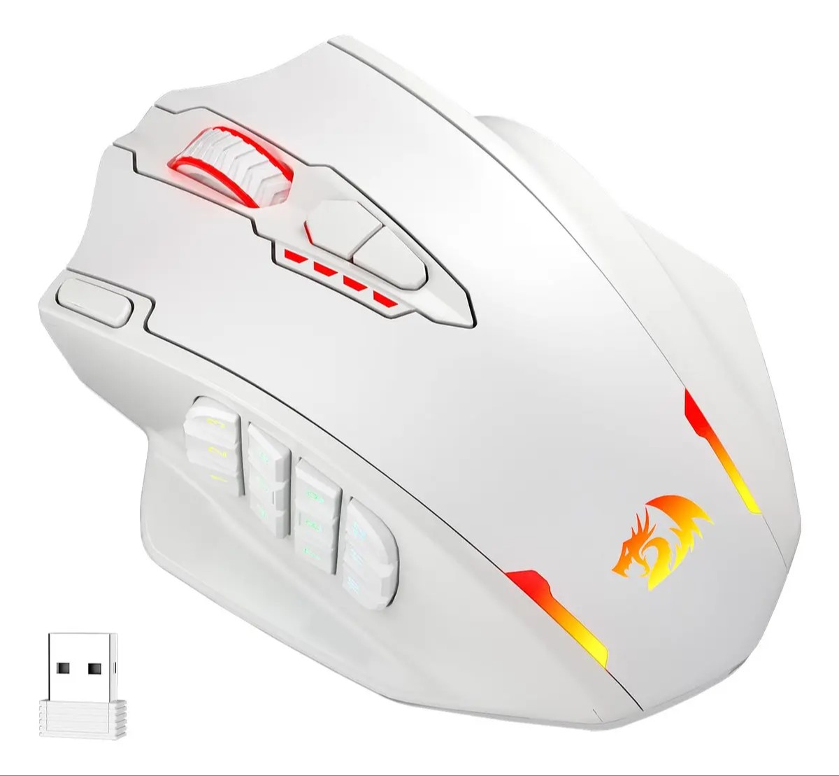Mouse Redragon Impact Elite - Blanco M913