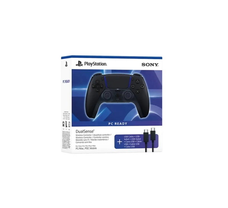 Joystick PS5 Dualsense - Midnight Black + Cable Tipo C