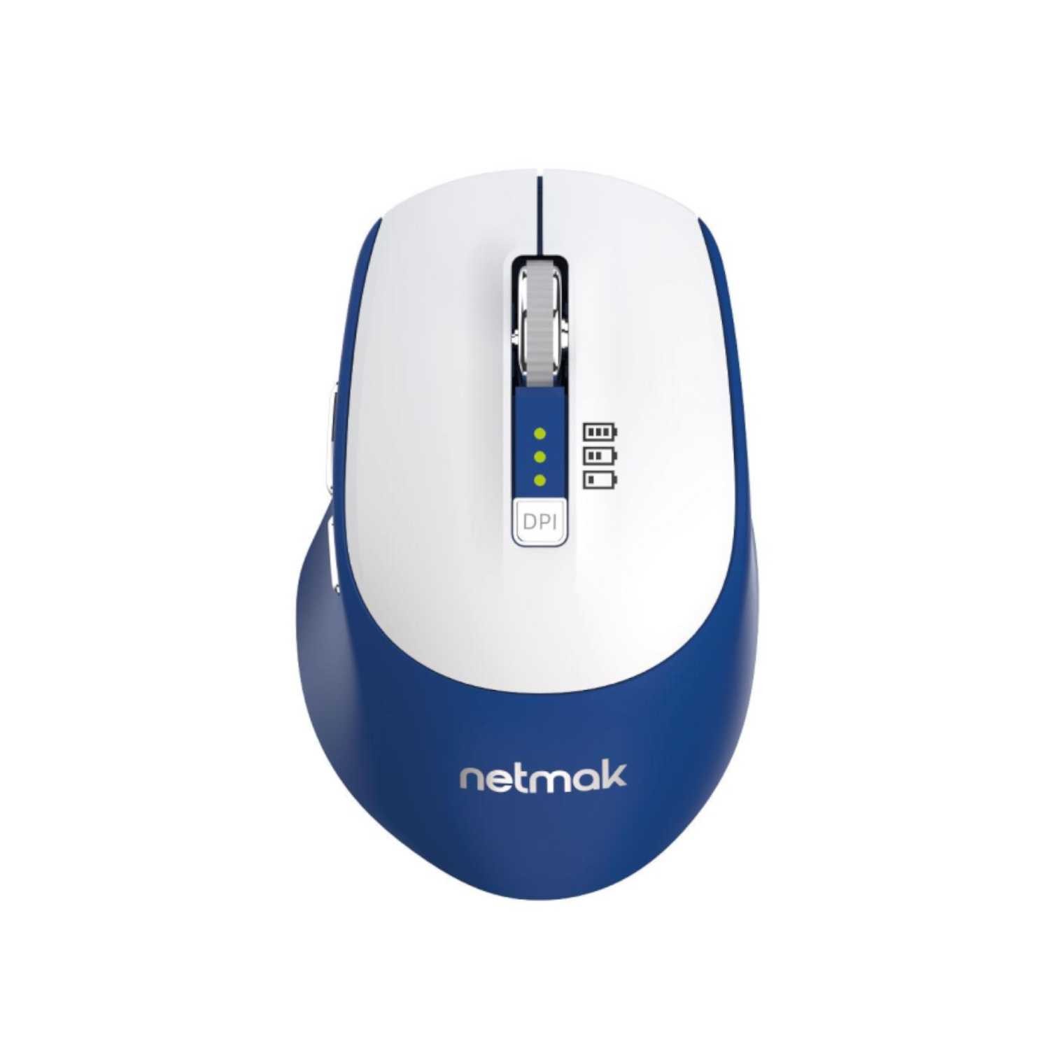 Mouse Inalámbrico NETMAK OPTIMIZE M679 - Azul/Blanco
