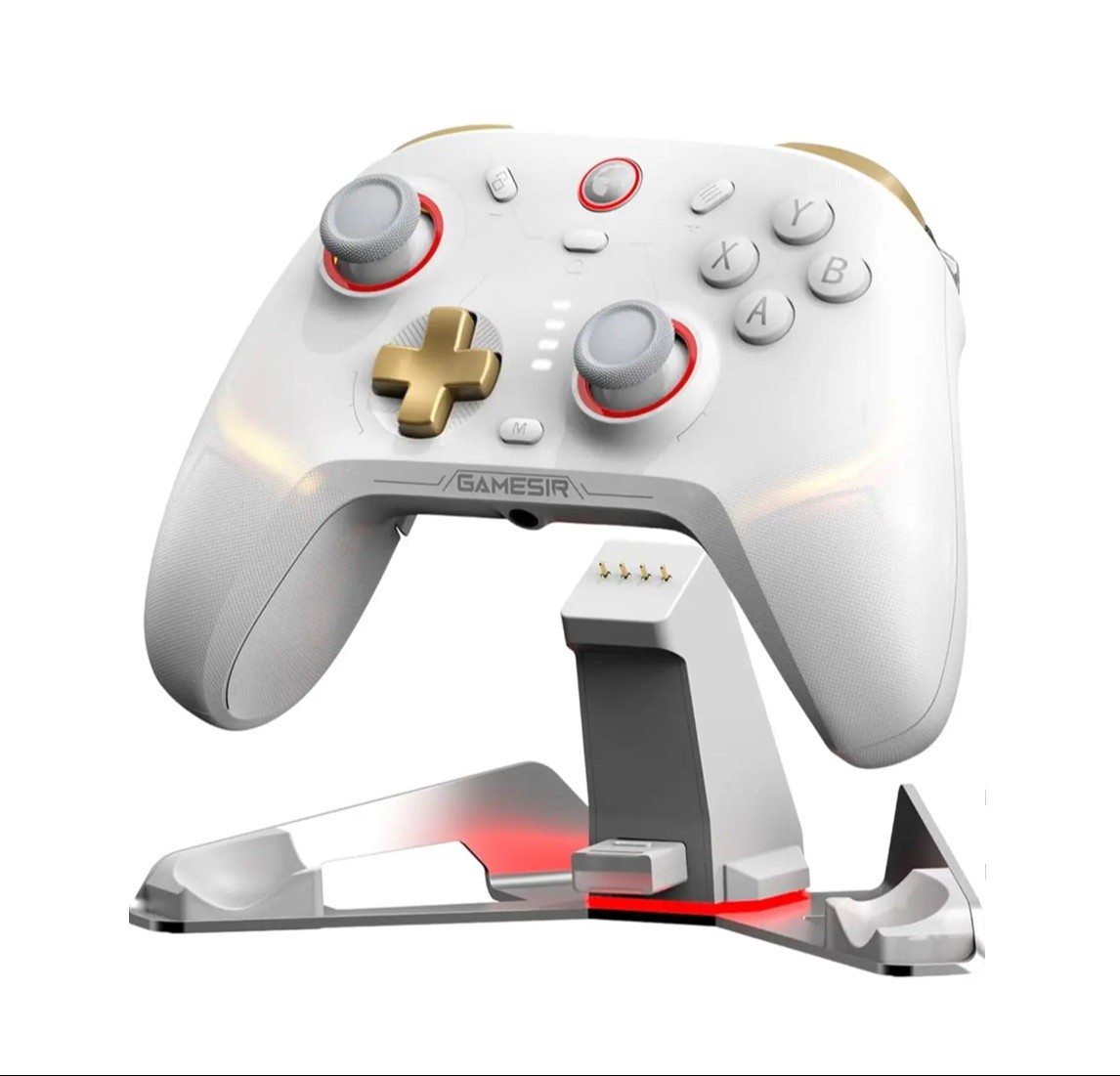 Joystick GAMESIR Cyclone 2 + Base de Carga - Nintendo Switch/PC - Blanco