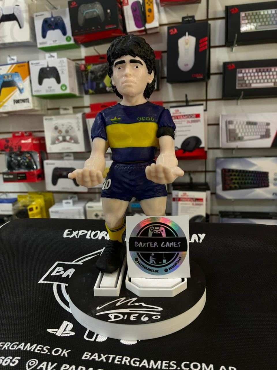 Soporte 3D para Joystick - Maradona Boca 22cm