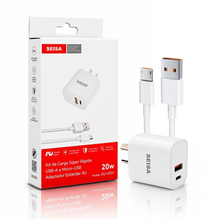 Cargador Celular USB Micro 20w - Seisa SQ-U05V