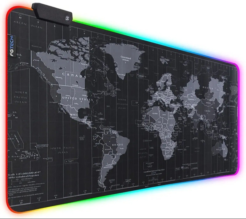 Mouse Pad 70x30cm RGB Mapamundi - FG