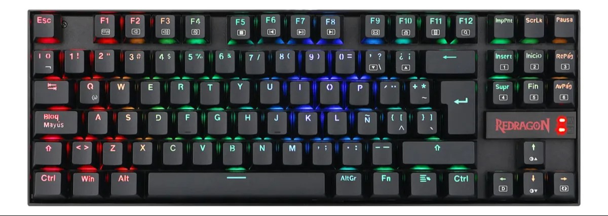 Teclado Magnetico Redragon Kumara RGB - Negro