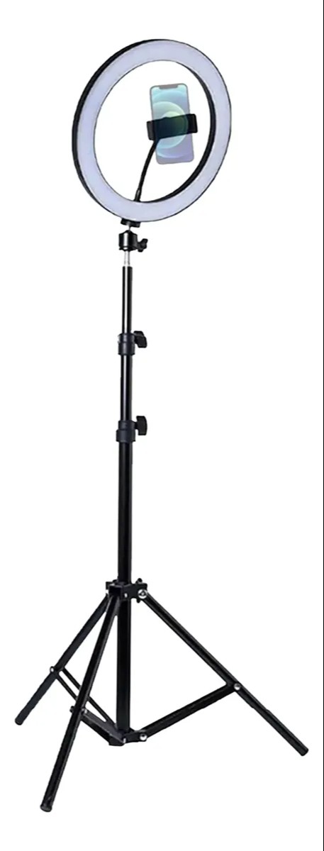 Tripode Plegable 180cm con Aro Led 26cm