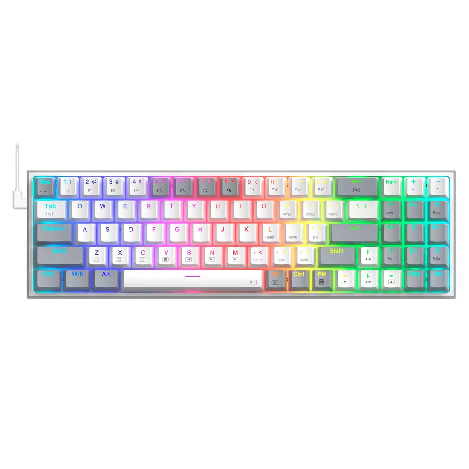 Teclado Mecánico Redragon Pollux K628WG-RGB - Blanco/Gris - imagen 2