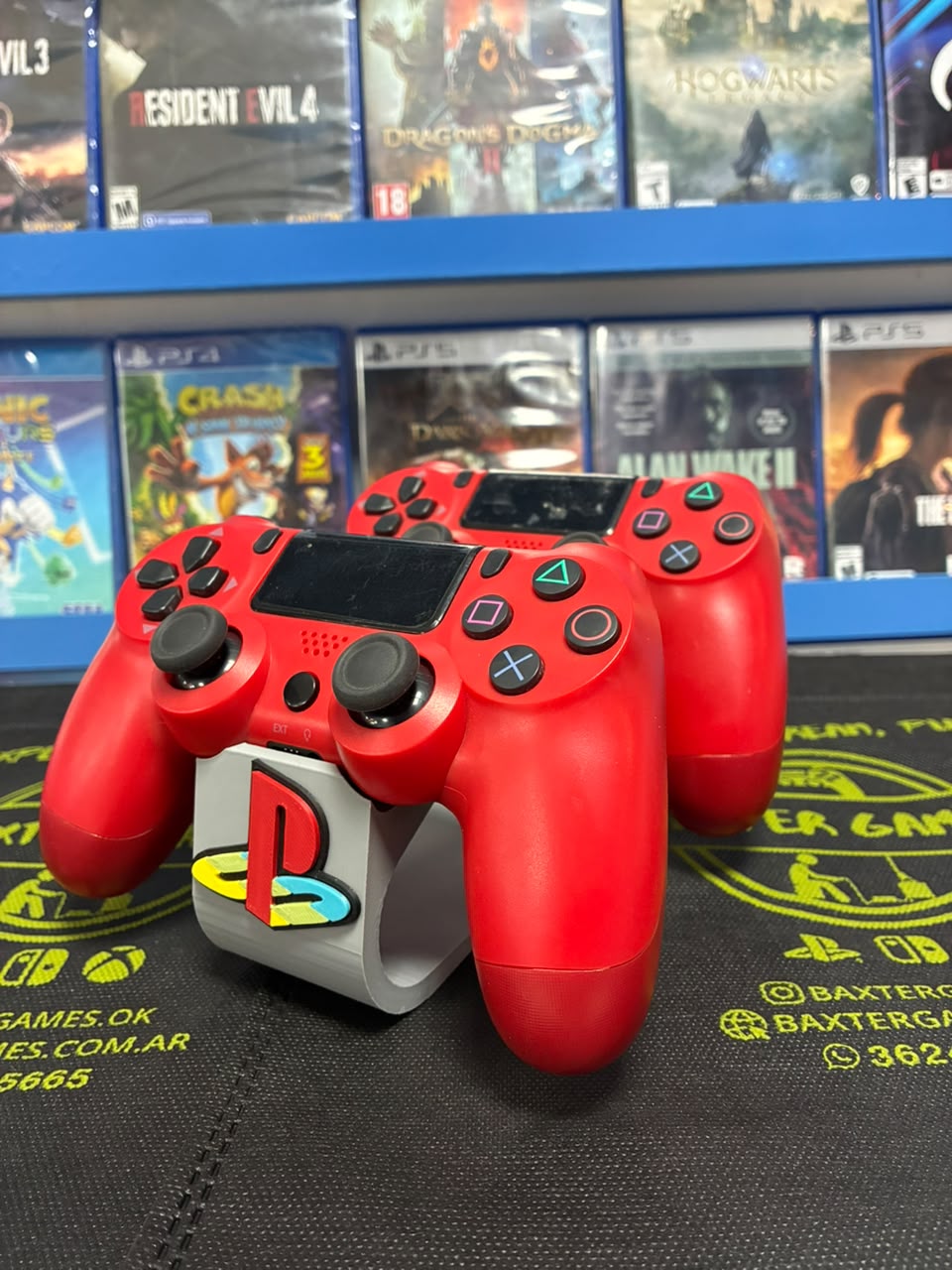 Soporte 3D para Joystick x2 - Logo Playstation - imagen 2