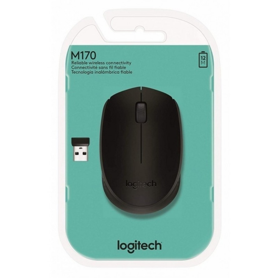 Mouse Inalámbrico Logitech M170 - Negro