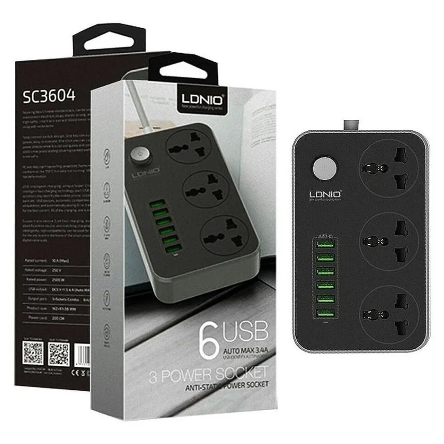 Multitomas + 5 USB 3.4A - SC3604