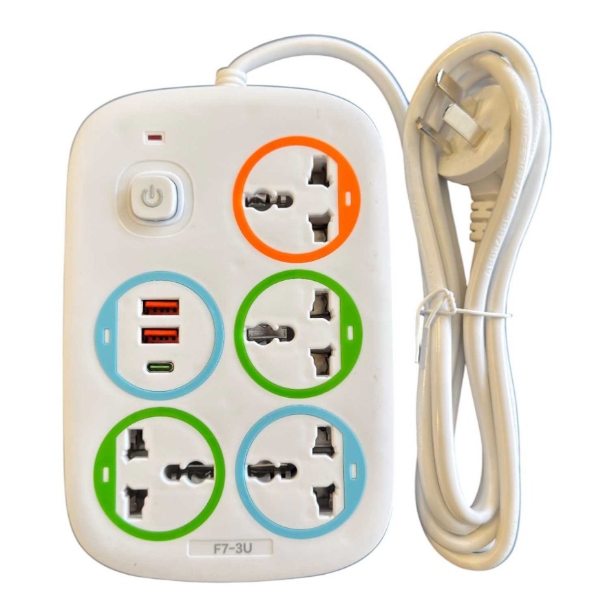 Multitomas x4 + 2 USB y 1 C - Power Socket