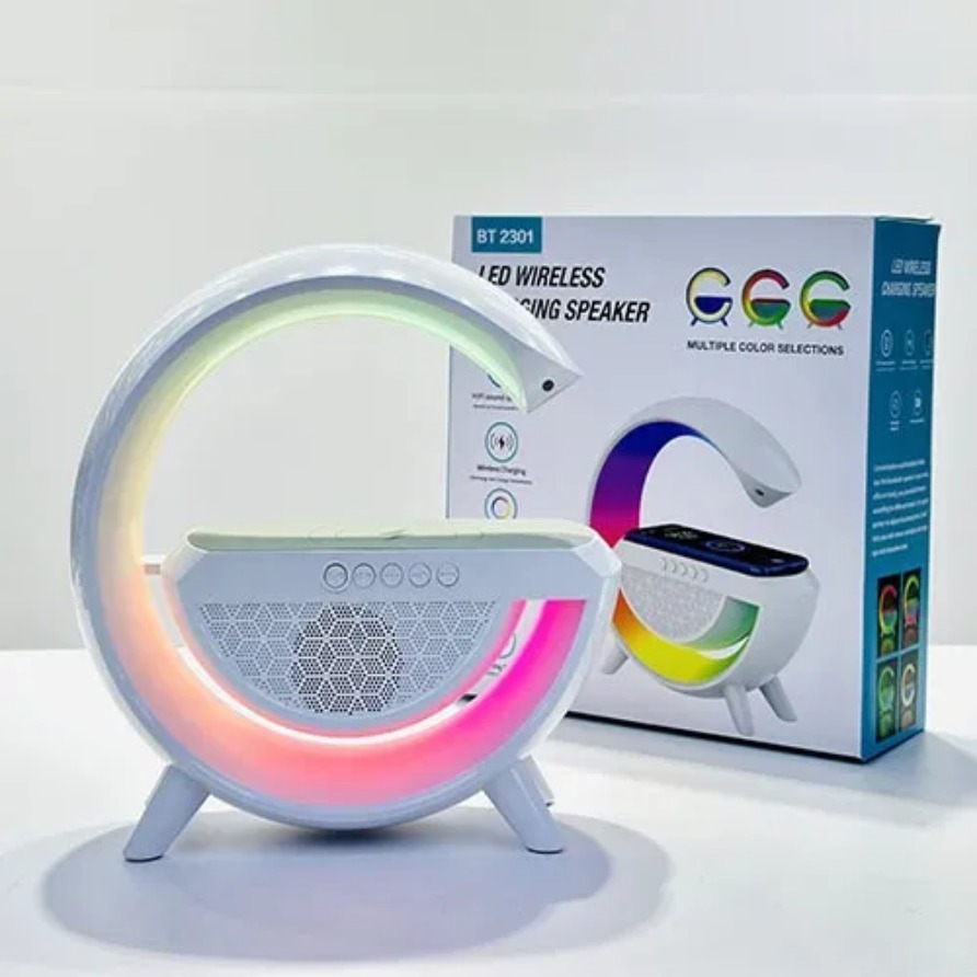 Parlante Bluetooth Lampara + Cargador RGB