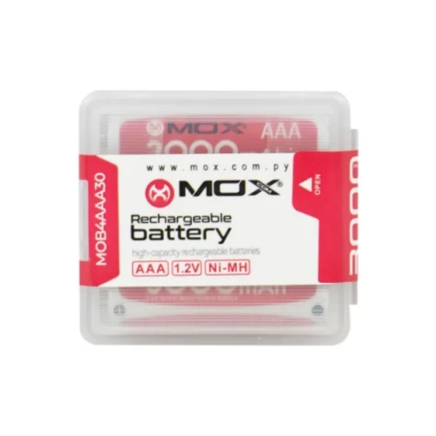 Pilas Recargables AAA x4 3000mAh - MOX