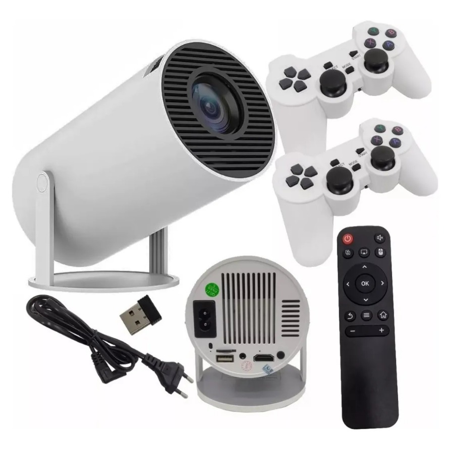 Proyector HD con Android 13 y Juegos + 2 Joystick - 15000 Juegos